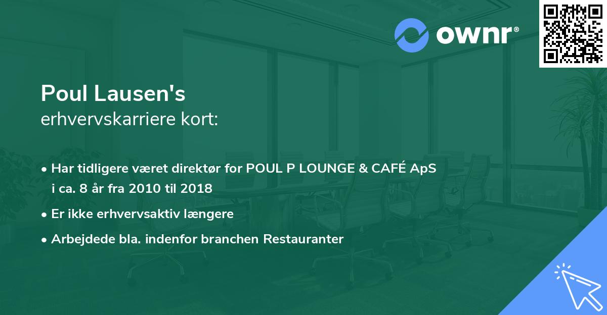Poul Lausen's erhvervskarriere kort