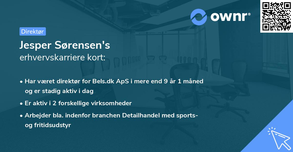 Jesper Sørensen's erhvervskarriere kort