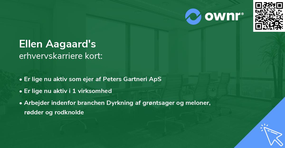 Ellen Aagaard's erhvervskarriere kort