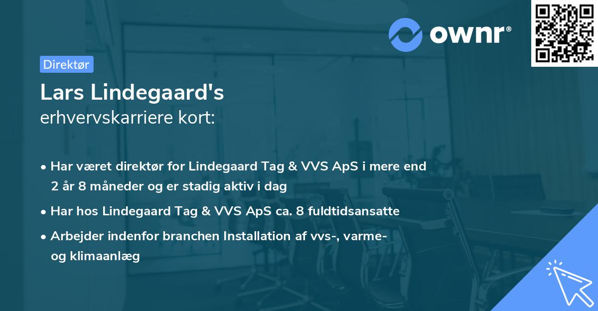 Lars Lindegaard's erhvervskarriere kort