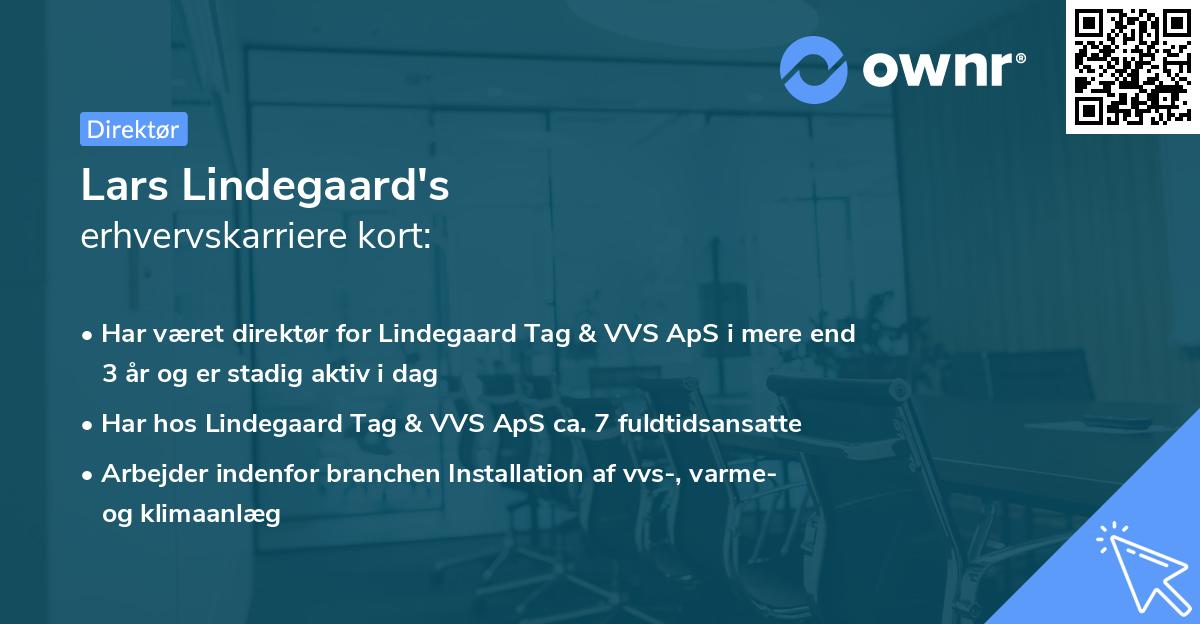 Lars Lindegaard's erhvervskarriere kort