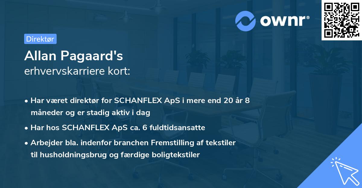 Allan Pagaard's erhvervskarriere kort