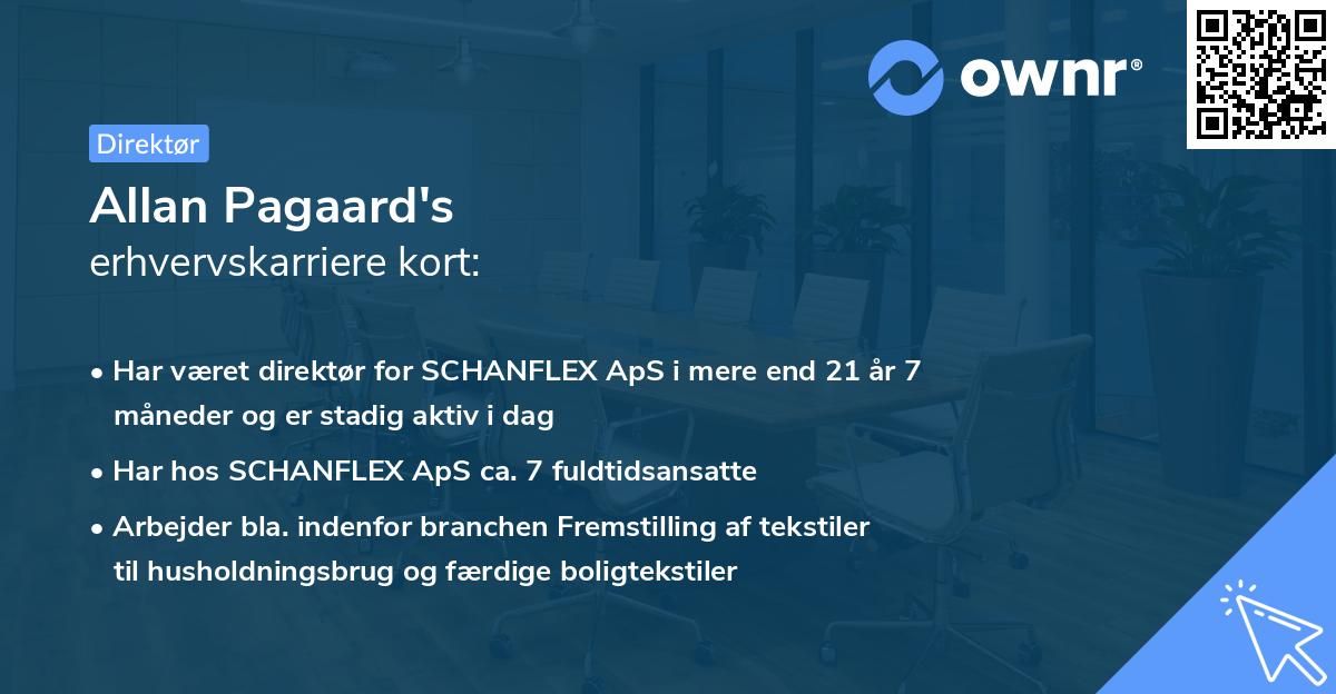 Allan Pagaard's erhvervskarriere kort