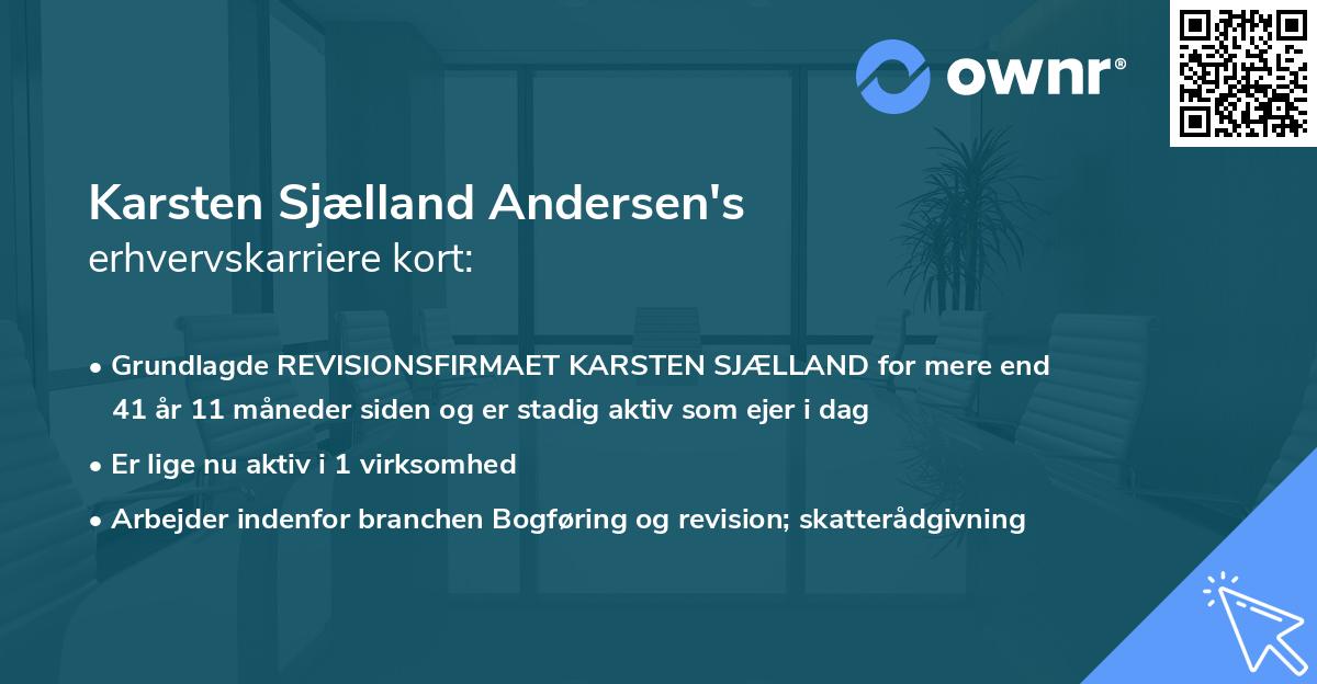 Karsten Sjælland Andersen's erhvervskarriere kort