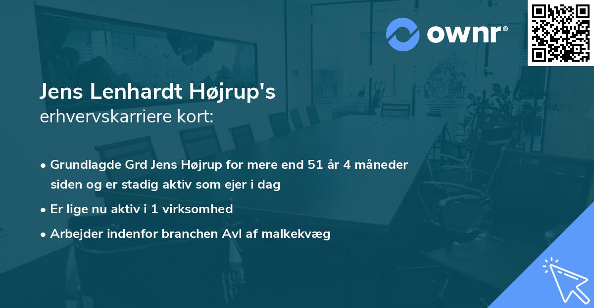 Jens Lenhardt Højrup's erhvervskarriere kort