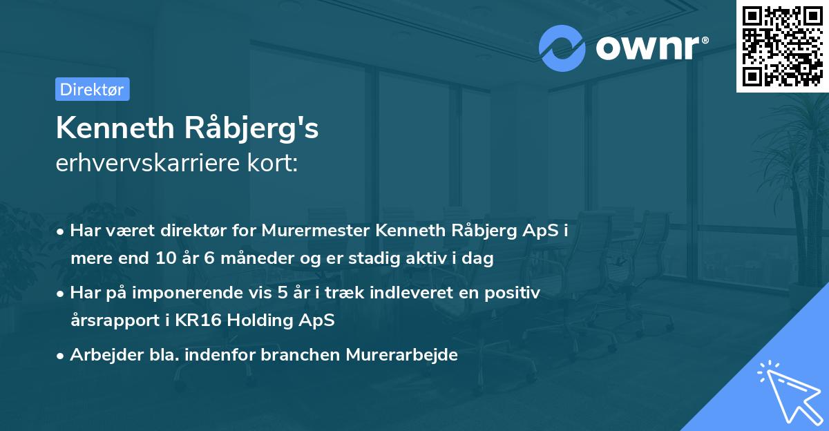 Kenneth Råbjerg's erhvervskarriere kort