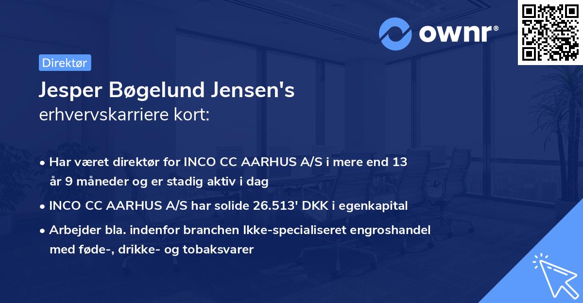 Jesper Bøgelund Jensen's erhvervskarriere kort