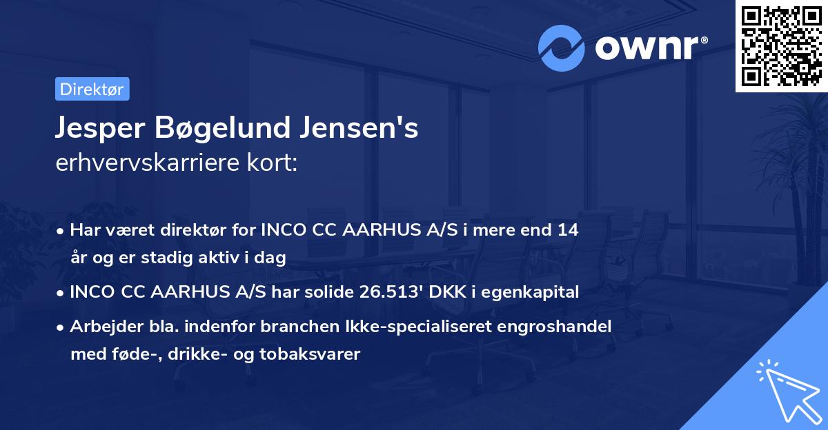 Jesper Bøgelund Jensen's erhvervskarriere kort