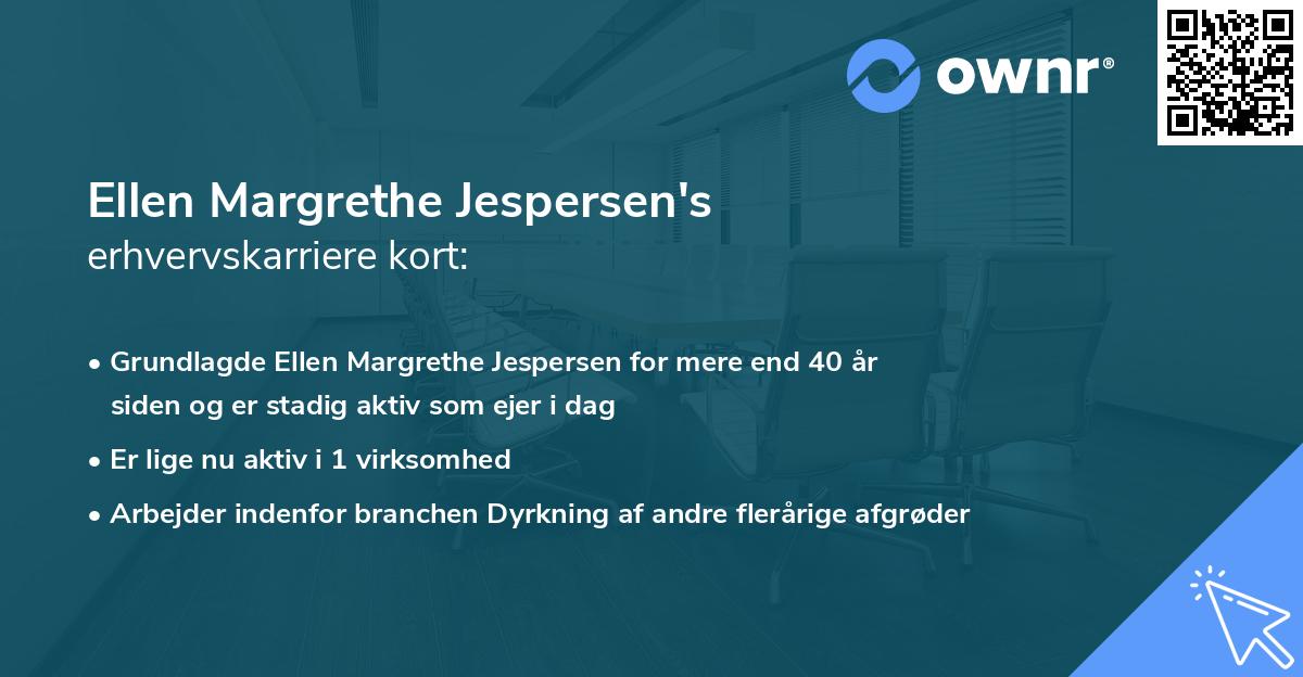 Ellen Margrethe Jespersen's erhvervskarriere kort