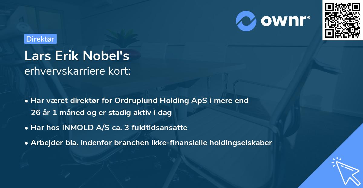 Lars Erik Nobel's erhvervskarriere kort