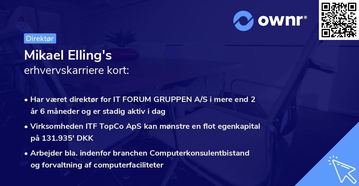 Mikael Elling's erhvervskarriere kort