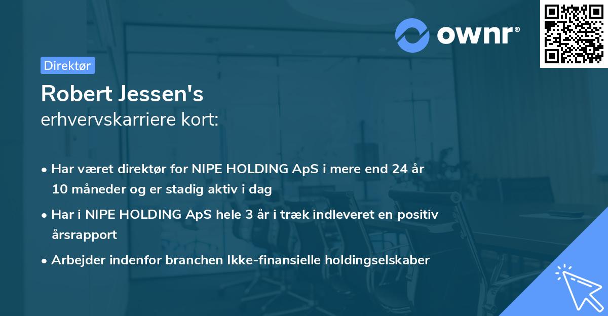Robert Jessen's erhvervskarriere kort