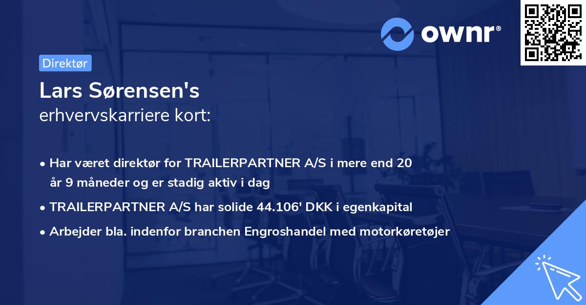 Lars Sørensen's erhvervskarriere kort