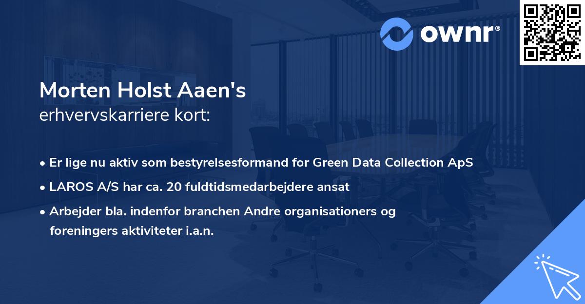 Morten Holst Aaen's erhvervskarriere kort