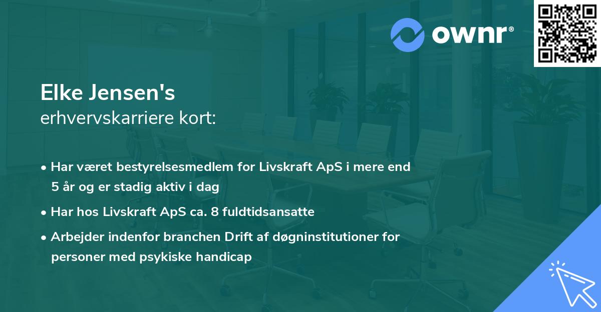 Elke Jensen's erhvervskarriere kort