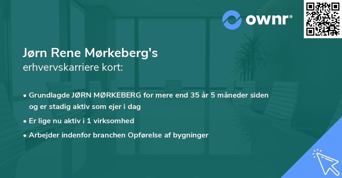 Jørn Rene Mørkeberg's erhvervskarriere kort