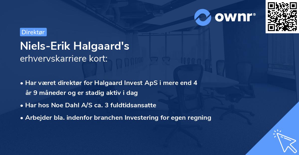 Niels-Erik Halgaard's erhvervskarriere kort