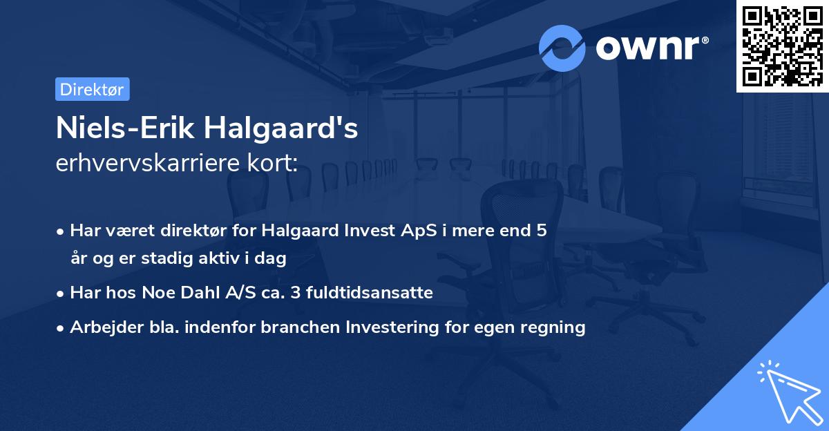 Niels-Erik Halgaard's erhvervskarriere kort