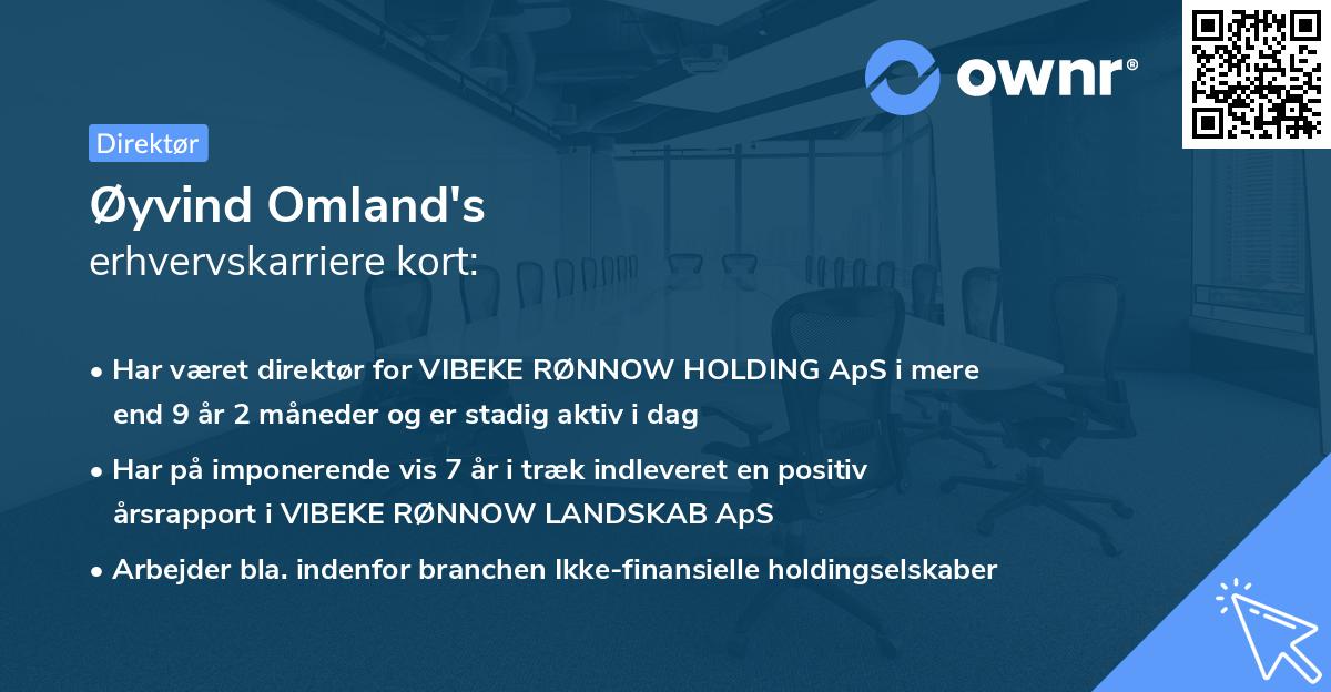Øyvind Omland's erhvervskarriere kort