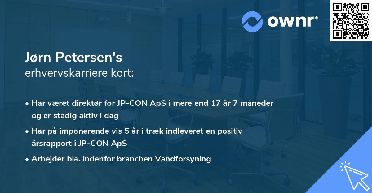 Jørn Petersen's erhvervskarriere kort