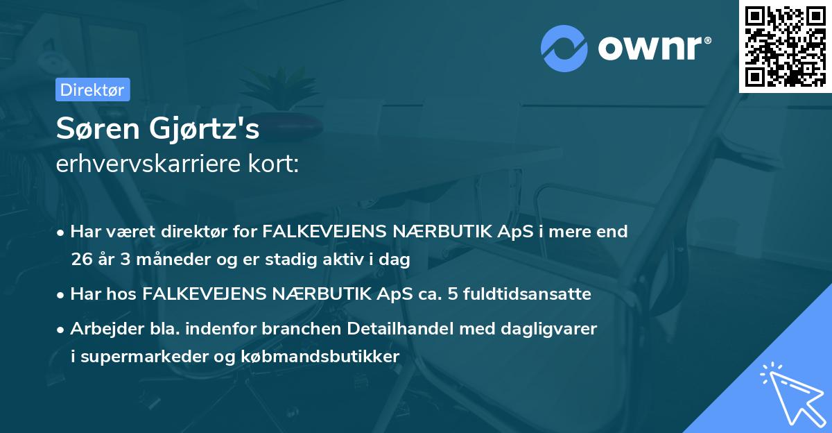 Søren Gjørtz's erhvervskarriere kort
