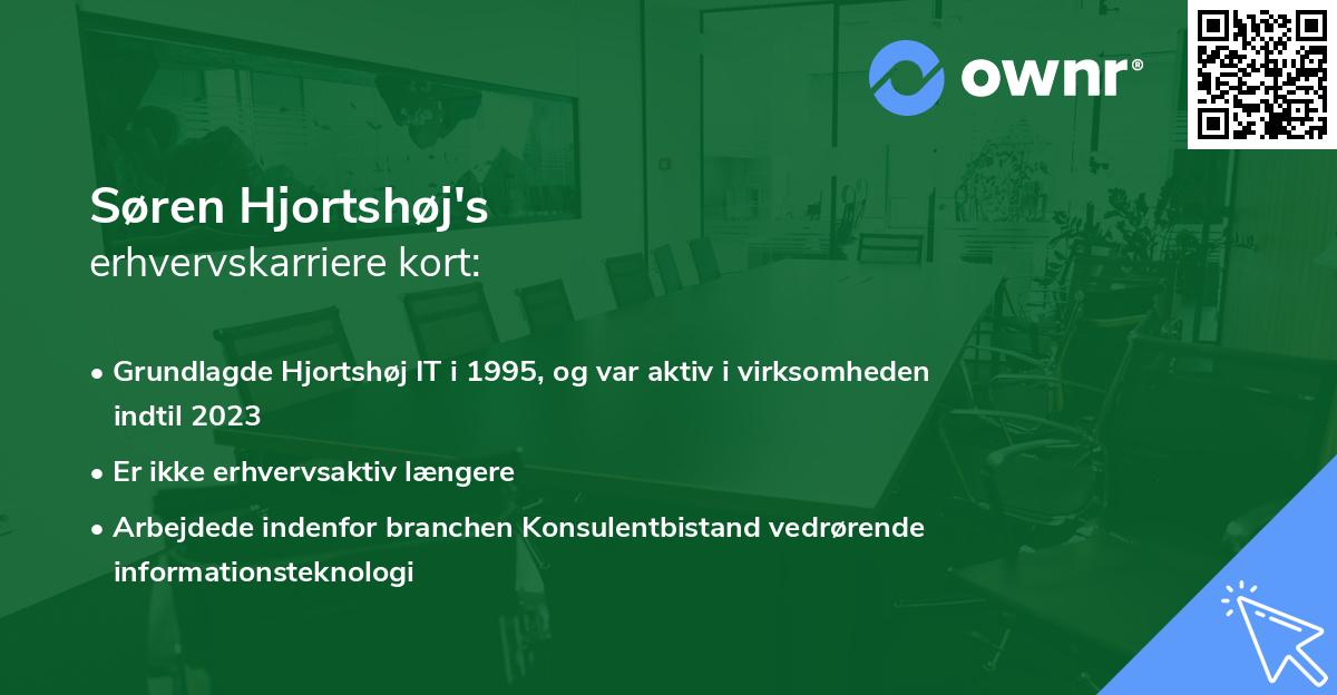 Søren Hjortshøj's erhvervskarriere kort