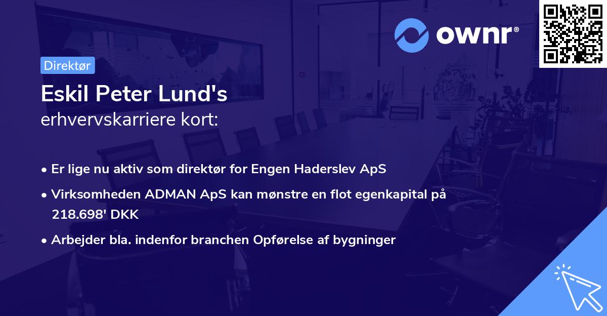 Eskil Peter Lund's erhvervskarriere kort