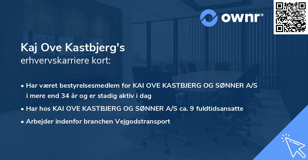 Kaj Ove Kastbjerg's erhvervskarriere kort