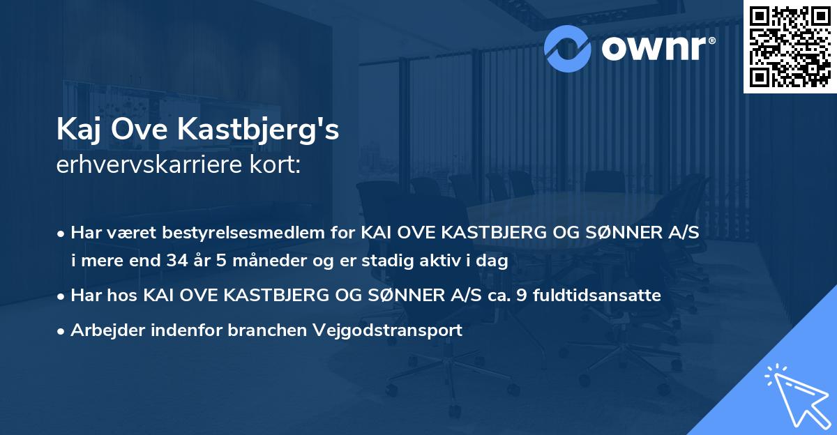 Kaj Ove Kastbjerg's erhvervskarriere kort