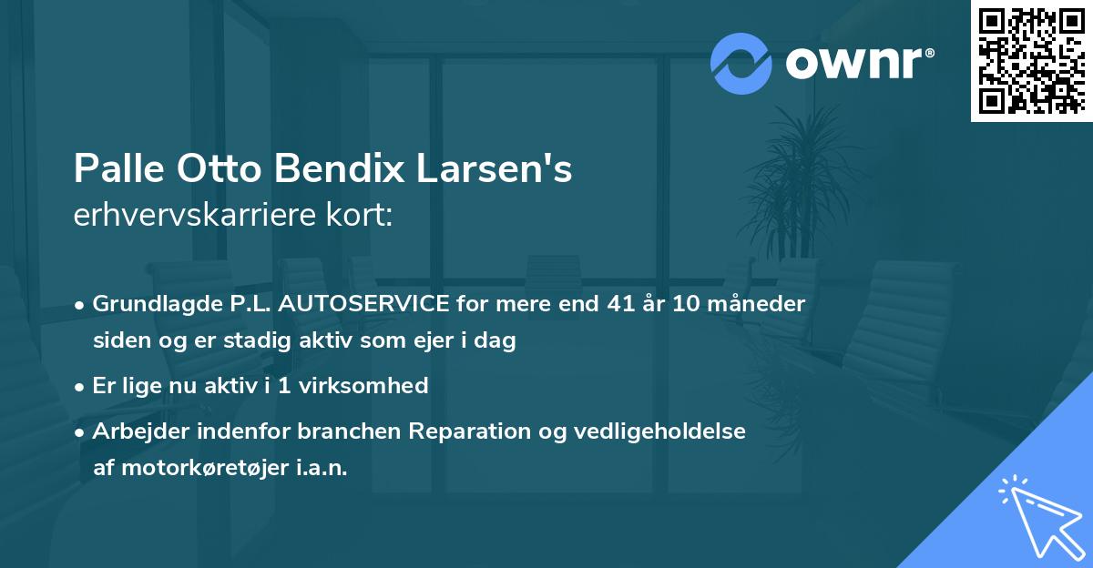 Palle Otto Bendix Larsen's erhvervskarriere kort