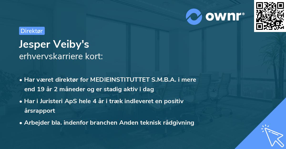 Jesper Veiby's erhvervskarriere kort