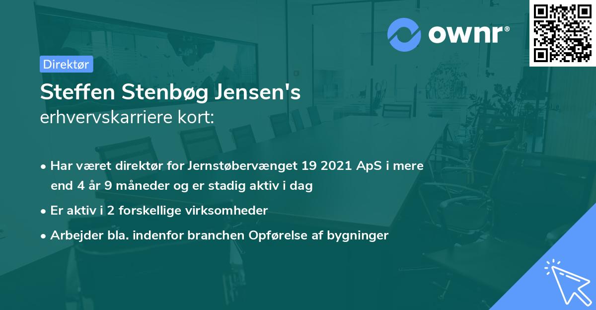 Steffen Stenbøg Jensen's erhvervskarriere kort