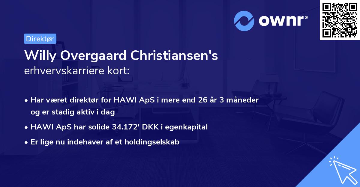 Willy Overgaard Christiansen's erhvervskarriere kort