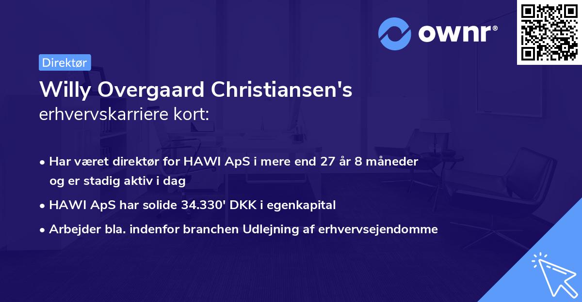 Willy Overgaard Christiansen's erhvervskarriere kort