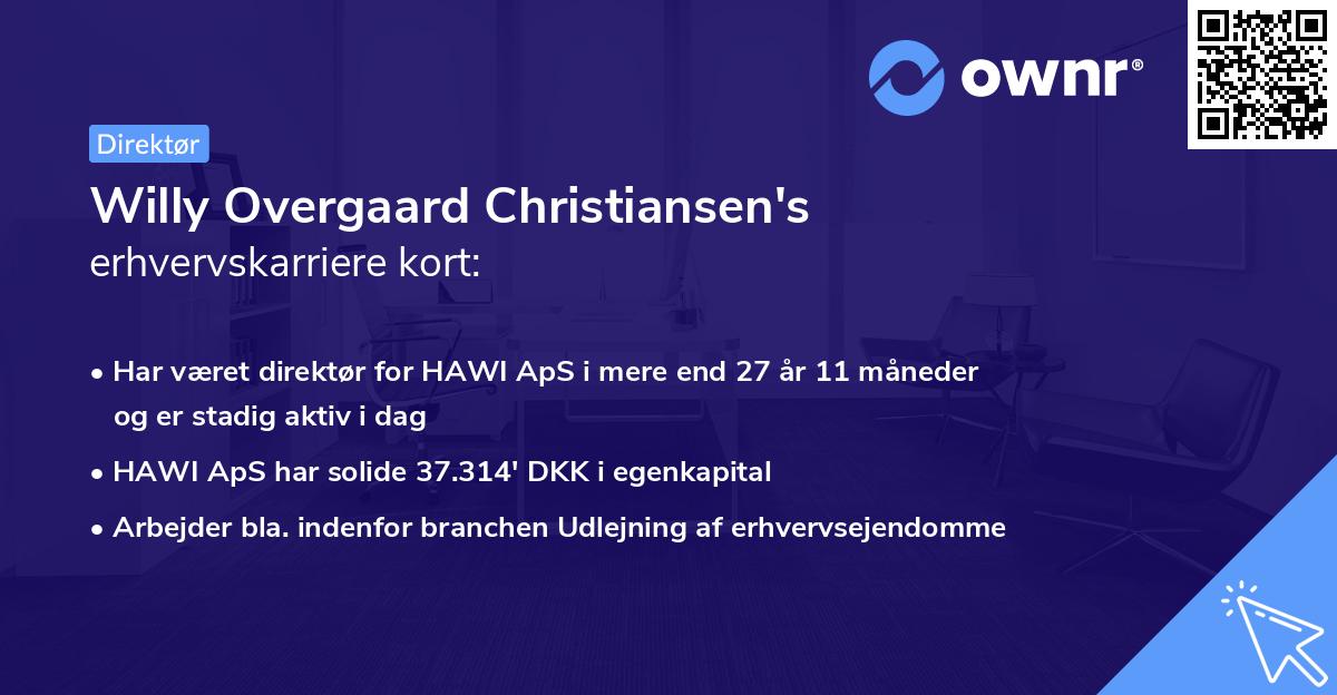 Willy Overgaard Christiansen's erhvervskarriere kort