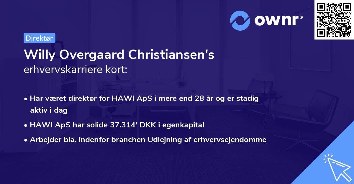 Willy Overgaard Christiansen's erhvervskarriere kort