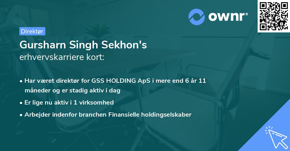 Gursharn Singh Sekhon's erhvervskarriere kort