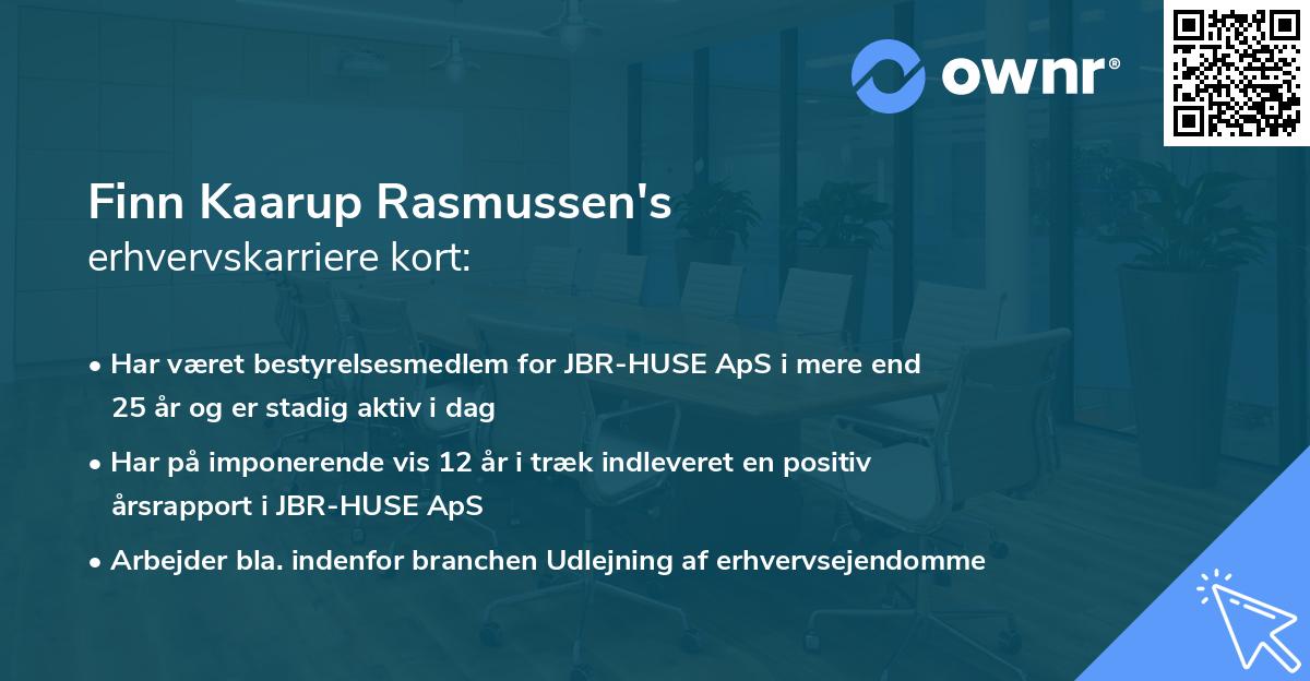 Finn Kaarup Rasmussen's erhvervskarriere kort