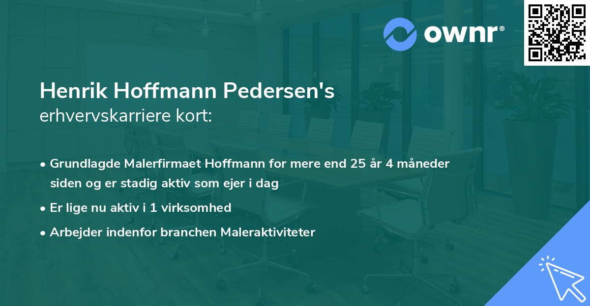 Henrik Hoffmann Pedersen's erhvervskarriere kort