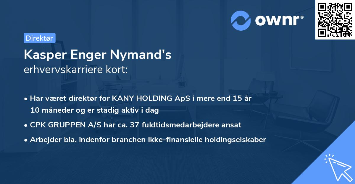 Kasper Enger Nymand's erhvervskarriere kort