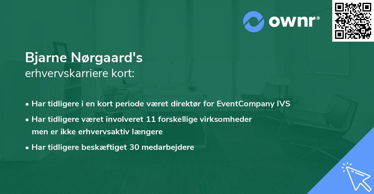 Bjarne Nørgaard's erhvervskarriere kort