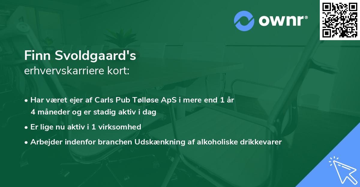 Finn Svoldgaard's erhvervskarriere kort