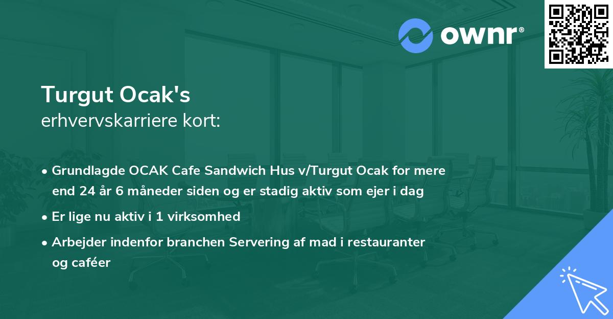 Turgut Ocak's erhvervskarriere kort