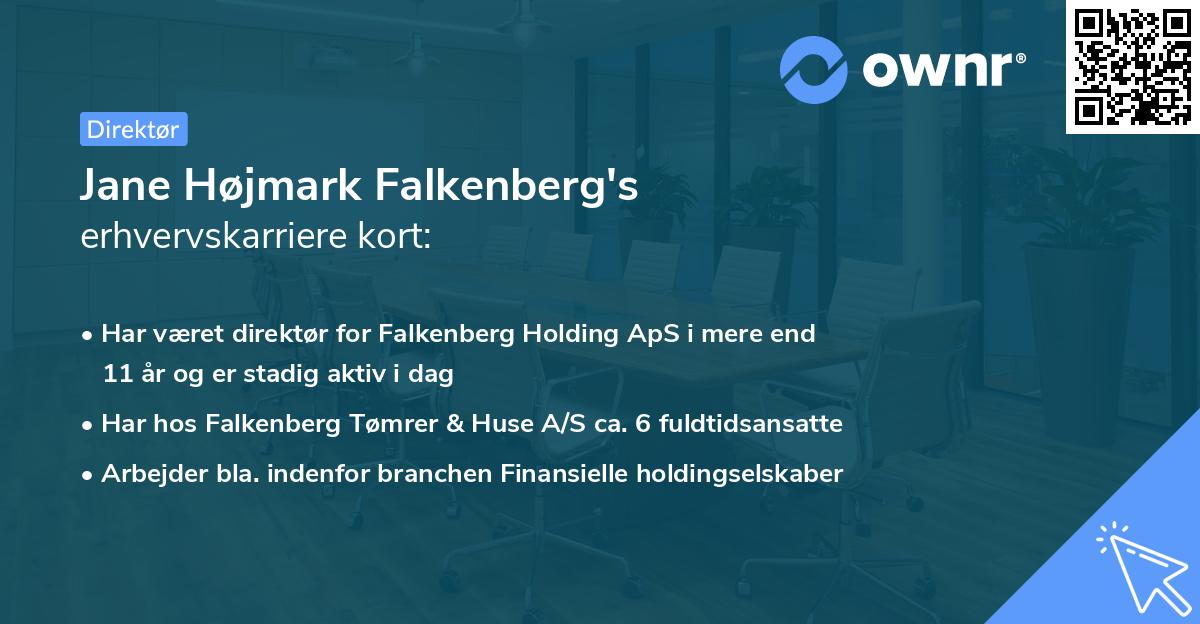 Jane Højmark Falkenberg's erhvervskarriere kort