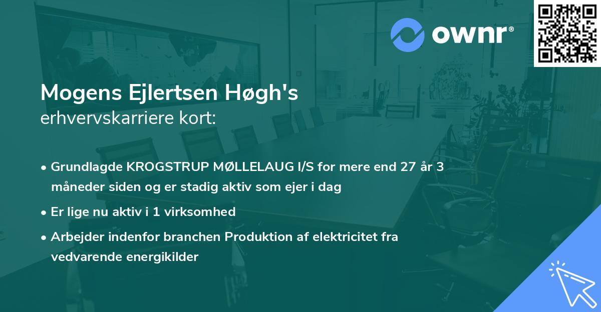 Mogens Ejlertsen Høgh's erhvervskarriere kort