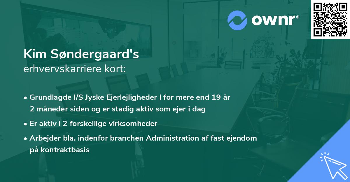 Kim Søndergaard's erhvervskarriere kort