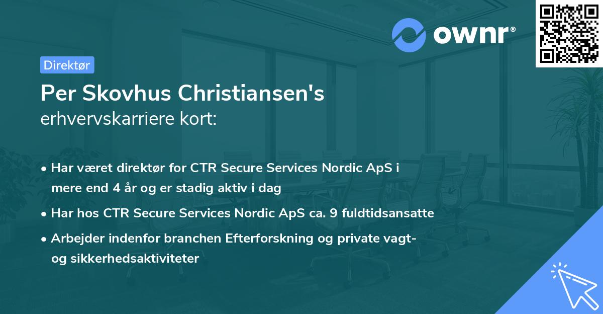 Per Skovhus Christiansen's erhvervskarriere kort