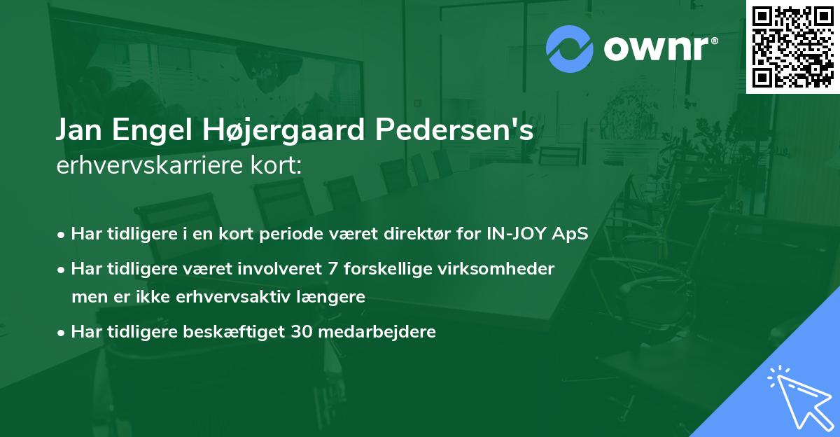 Jan Engel Højergaard Pedersen's erhvervskarriere kort