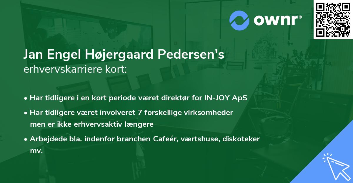 Jan Engel Højergaard Pedersen's erhvervskarriere kort