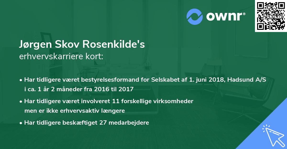 Jørgen Skov Rosenkilde's erhvervskarriere kort